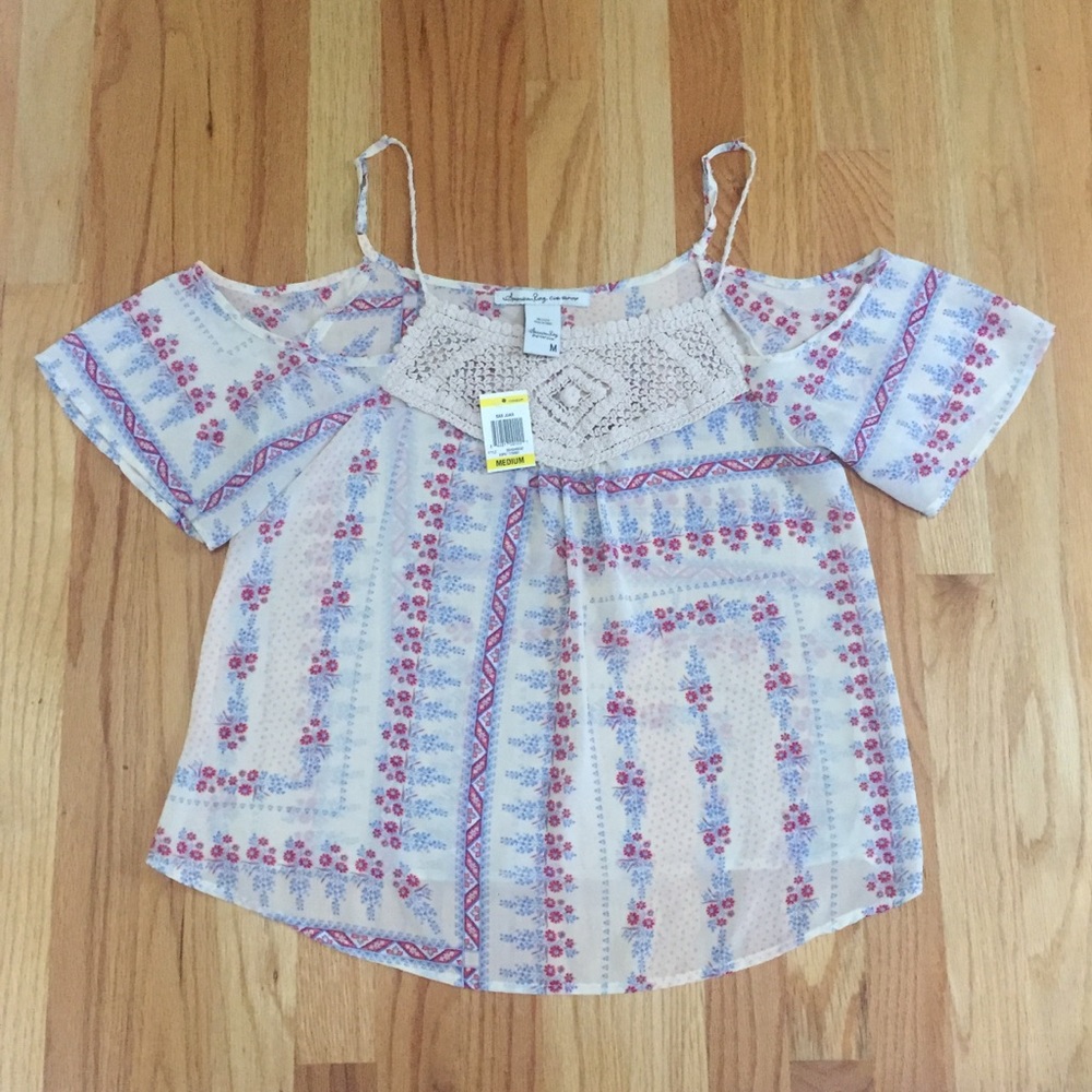 American Rag Cold Shoulder Top